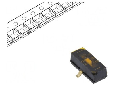 Comutator DIP-SWITCH 1 Sec&amp;Aring;&amp;pound;iune ON-OFF 0,025A/24VDC foto