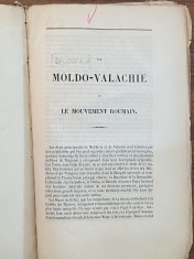 carte veche H Desprez La Moldo Valachie et le mouvement Roumain 1848