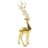 Figurina decorativa Craciun, model ren, auriu, 38 x 11 x 5 cm, AK03X24006
