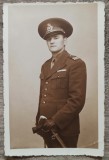 Capitan roman cu sabie, perioada interbelica// foto tip CP, Romania 1900 - 1950, Portrete