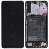 Huawei P20 Pro (CLT-L09, CLT-L29) Capac frontal al modulului de afișare + LCD + digitizer + baterie crepuscul 02351WTU