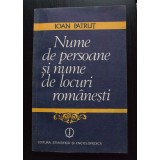 Ioan Pătruț - Nume de persoane și nume de locuri rom&acirc;nești