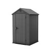 Casuta Gradina Curver Darwin 4x4, Gri, Plastic, 118x117x205 cm, Depozitare Unelte, Mobilier