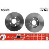 Set disc frana Mercedes Clasa A (W169) 04.04-06.12, montare Fata, 276x12mm, plin, 2 buc, TRW