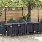 VidaXL Set de masă de grădină cu perne 13 pcs Antracit și gri deschis