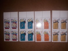 TIMBRE ROMANIA MNH 1999/LP1491-SECOLUL XX-(II)-MILENIUM SERIE IN BLOC DE 4 MNH