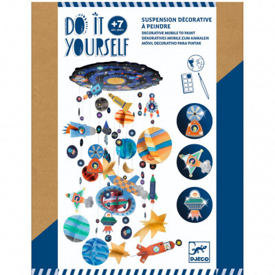 Set DIY decoratie mobila Sistemul solar, Djeco foto