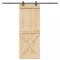 vidaXL Ușă glisantă cu set de feronerie 85x210 cm, lemn masiv de pin 3332780