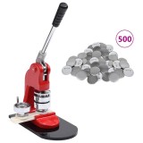Cumpara ieftin Presa insigne cu 500 piese de insigna cu agrafa, 37 mm