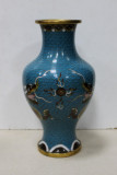 Vaza cloisonne decorata cu dragoni, China secol 20