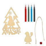 Set pentru activitati crafts,Bradut de colorat,Lemn