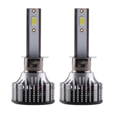 Set 2 LED-Uri Auto Techstar? V8, H1, 120W, 12-24V, 15000 Lumeni, 6000K, Unghi Fascicul 360?, CSP 3570, Canbus, Radiator Aluminiu, Racire Cooling Tech, foto