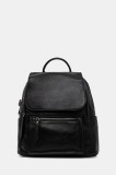 Answear Lab ghiozdan de piele femei, culoarea negru, mic, neted