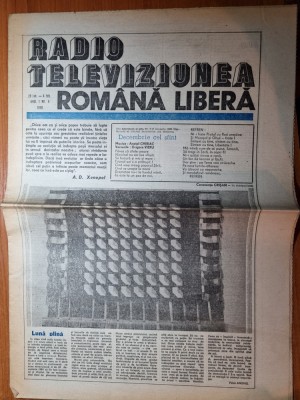 radio televiziunea romana libera 29 ianuarie - 4 februarie 1990 foto