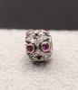 Talisman din argint cu pietre rosi semipretioase- CHA1035, Argintboutique
