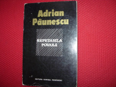 REPETABILA POVARA - ADRIAN PAUNESCU ( 1974, editia princeps ) * foto