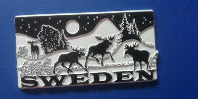 M3 C2 - Magnet frigider - Tematica turism - Suedia - 2 foto