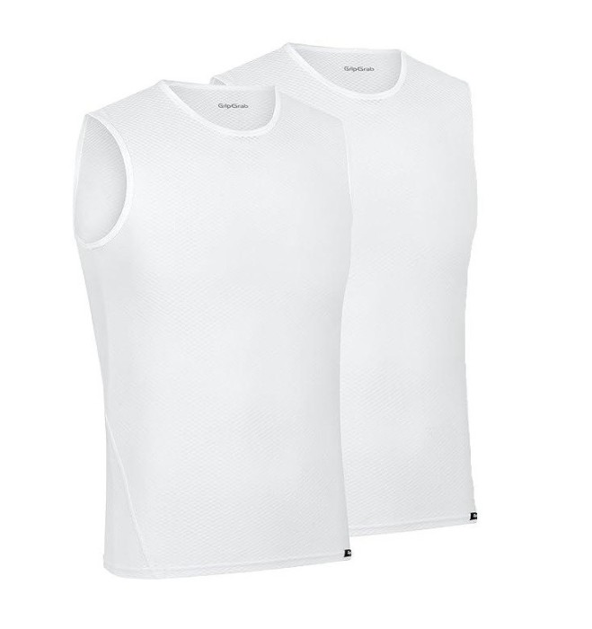 Set 2 maiouri ciclism pentru barbati GripGrab, alb, XL - OUTLET