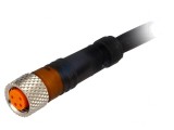 Conector M8 5m Mamă 4 PIN Drept cu Manșon și Cabluri