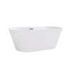 Cada baie freestanding Leziter Noa 160x75x60 cm, Acril Sanitar, Albă, Ad&acirc;ncime 43 cm