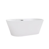 Cada baie freestanding Leziter Noa 160x75x60 cm, Acril Sanitar, Albă, Ad&acirc;ncime 43 cm