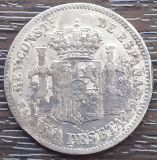 (A732) MONEDA DIN ARGINT SPANIA - 1 PESETA 1882, ALFONSO XII