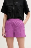 Columbia pantaloni scurți outdoor Endless Strand culoarea violet, neted, high waist, 2119234