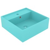 Cumpara ieftin Chiuveta lux preaplin verde mat 41x41 cm ceramica patrat
