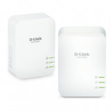 Powerline D-Link AV2 1000 HD , 10/100/1000 Mbps , 1000 Mbps , 128 Bit AES , Alb