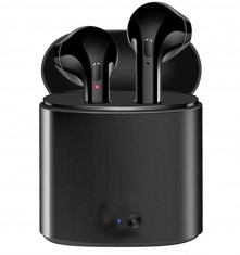 Casti Audio Wireless cu Bluetooth i7S Negru Tip in-ear pentru IOS si Android foto