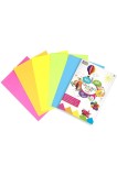Hartie colorata fluorescenta A4, GRAFIX, set 40 foi, 75 g/m2