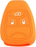 Cumpara ieftin Husa cheie auto din silicon pentru Jeep cu 3 butoane cu logo Portocaliu