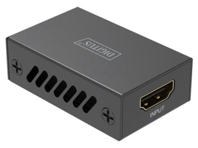 DIGITUS Repeater HDMI 2.1 cu USB C, HDCP 2.3, negru, 2 porturi HDMI foto
