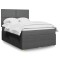 vidaXL Pat box spring cu saltea, gri &icirc;nchis, 140x190 cm, textil 3292045