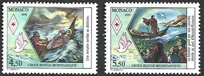 C5249 - Monaco 1991 - Cruce |Rosie 2v. neuzat,perfecta stare