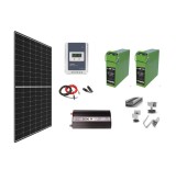 Sistem OFF-GRID 740W pe 24V baterii si invertor SINUS PUR 2000W 24V