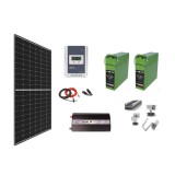 Sistem OFF-GRID 740W pe 24V baterii si invertor SINUS PUR 2000W 24V