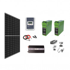 Sistem OFF-GRID 740W pe 24V baterii si invertor SINUS PUR 2000W 24V