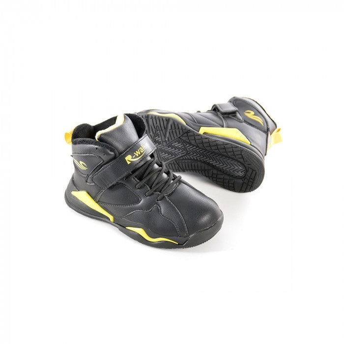 Pantofi Sport De Copii Walker Ron Negru Cu Galben