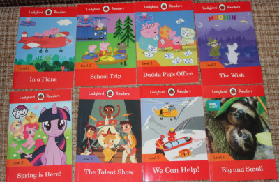 Set 8 carticele in limba engleza nivelul 2 de lectura ladybird Readers foto