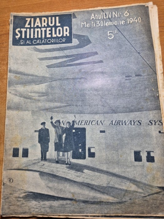 ziarul stiintelor si al calatoriilor 30 ianuarie 1940 - imagini din razboi, atlantida