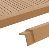Cumpara ieftin Margini cornier pentru terasă WPC, 5 buc, 170 cm, culoare tec, vidaXL