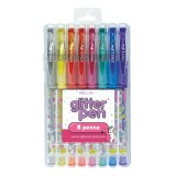 Pixuri cu sclipici parfumat, cu manere moi, Girly, 8 culori (blister)