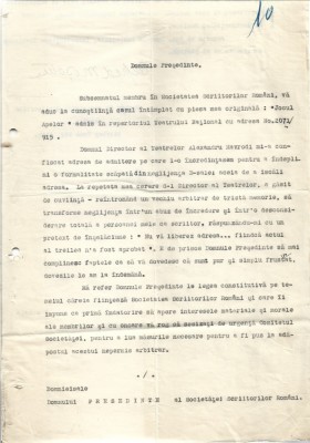 A3412N Petiție semnată olograf de Alfred Moșoiu, h&amp;acirc;rtie cu filigran Librăria Națională Soc Cooperativă Bucuresci foto