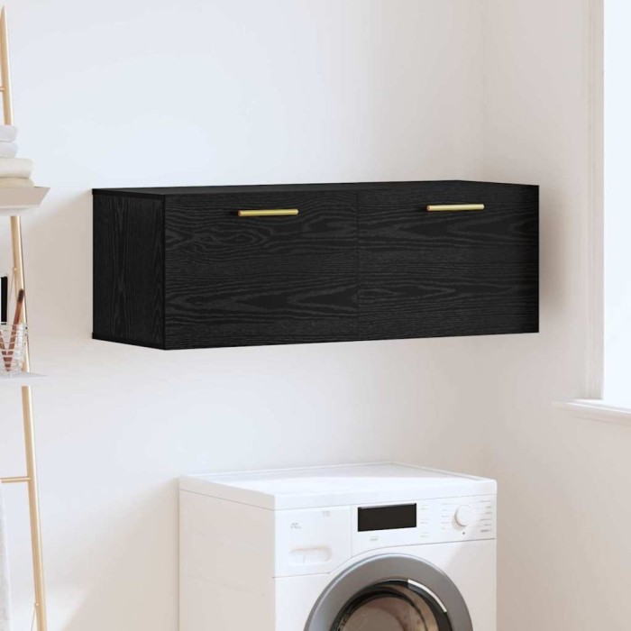 vidaXL Dulap de perete Stejar negru 100 x 36.5 x 35 cm Lemn compozit 879566