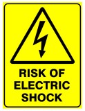 Sign risk of electric shock