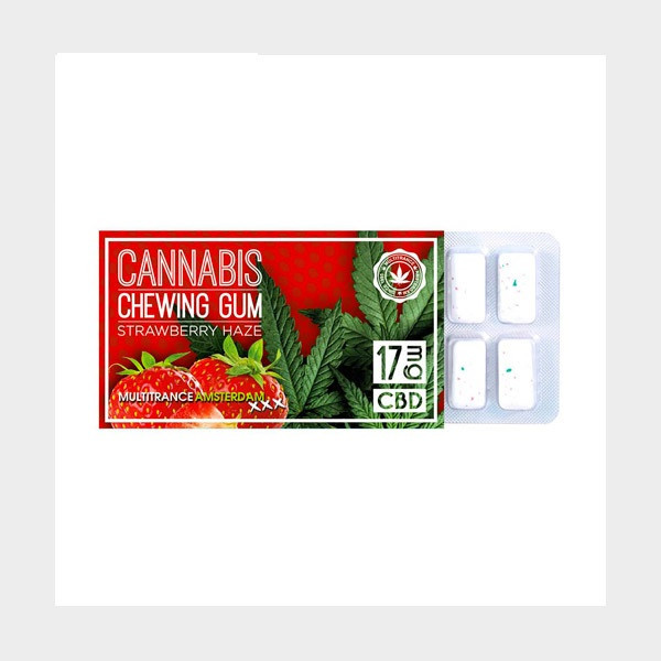MultiTrance, Guma de Mestecat aroma Capsuni - Cannabis, 17 mg CBD