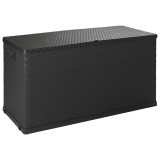 vidaXL Cutie depozitare pentru grădină antracit 120x56x63 cm PP ratan