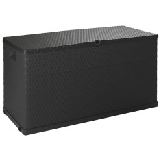 vidaXL Cutie depozitare pentru grădină antracit 120x56x63 cm PP ratan