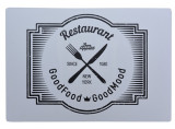Suport pentru farfurie Restaurant, 42x29 cm, polipropilena, alb/negru, Excellent Houseware